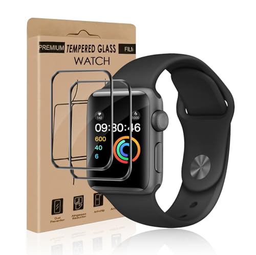 REROXE 2 Stück Schutzfolie für Panzerglas für Apple Watch Series 4/5/6/SE 44mm, Vollflächiger Schutz Ultra-Klar Apple Watch 6 44mm Schutzglas, Blasenfrei Kratzfest Apple Watch 44mm Panzer Schutz Glas von REROXE