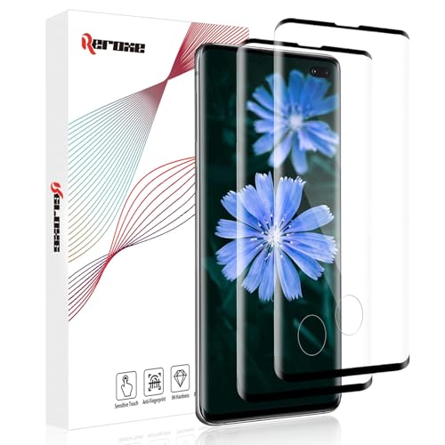 REROXE 2 Stück Schutzfolie für Panzerglas für Samsung Galaxy S10 Plus, 9H Härte 3D-Volle Bedeckung Blasenfreie Samsung S10 Plus Folie, Ultra-Klar Anti-Schmutz S10 Plus Schutzglas von REROXE