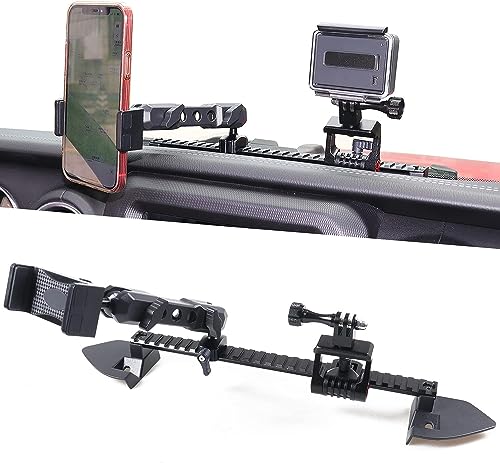 RERPRO JL Armaturenbrett-Handyhalterung, Action-Kamera-Ständer für Jeep Wrangler JL 2020–2023 Gladiator JT Gleitschienen-Halterung für GoPro-Handy von RERPRO