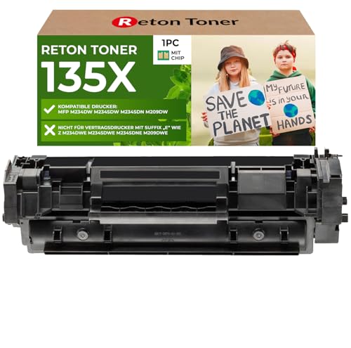 [ MIT Recycelten Original-CHIP] Reton Toner kompatibel für HP 135X W1350X für HP Laserjet MFP M234dw M234dwn M234sdw M234sdn M209dwn M209dw / Keine Funktion beim Contract DRUCKER von RETON CARTRIDGE