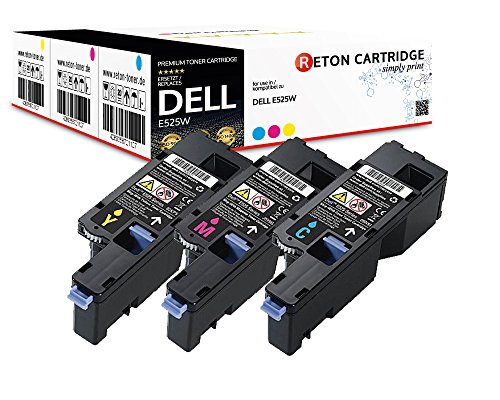 3 Reton Toner | 30% höhere Druckleistung | kompatibel zu Dell E525w Kapazität: Farben je 1820 Seiten von RETON CARTRIDGE