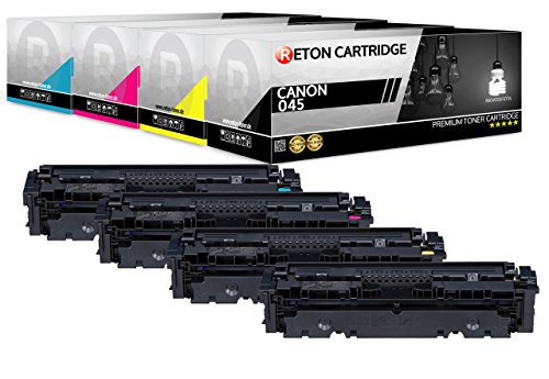 4 Reton kompatibel Toner | 25% höhere Reichweite | als Ersatz für 045 045h für Canon i-Sensys LBP611CN LBP613CDW MF631Cn MF633Cdw MF635Cx von RETON CARTRIDGE