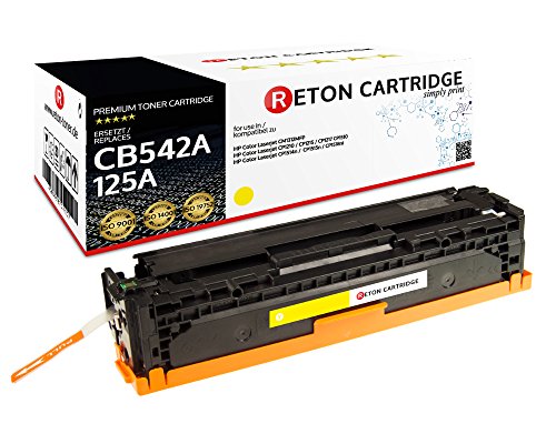 Original Reton Toner, kompatibel, Gelb für HP CM1312mfp (CB542A), HP 125A, Color Laserjet, CP1515, CP1515N, CP1515NI, CP1518, CP1518NI, CP1312, CP1312MFP, CP1512, CP1512MFP, Gelb von RETON CARTRIDGE