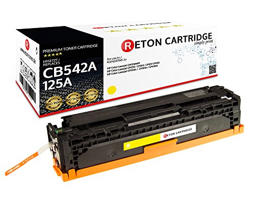 Reton Toner kompatibel Gelb für (CB542A), für HP 125A, Color Laserjet, CP1515, CP1515N, CP1515NI, CP1518, CP1518NI, CP1312, CP1312MFP, CP1512, CP1512MFP von RETON CARTRIDGE
