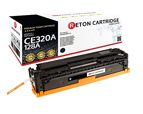 Original Reton Toner, kompatibel, Schwarz für HP CM1415 (CE320A), HP 128A, Color Laserjet CM1415, CM1415FNW, CM1415FN, CP1520, CP1525, CP1525N, CP1525NW, CP1521N, Schwarz (Schwarz: 2000) von RETON CARTRIDGE