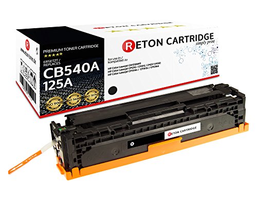 Original Reton Toner, kompatibel, Schwarz für HP CP1217 (CB540A), HP 125A, Color Laserjet, CM1312, CM1312 MFP, CM1312NFI, CM1300, CP1210, CP1215, CP1215N, CP1217, CP1510, Schwarz von RETON CARTRIDGE