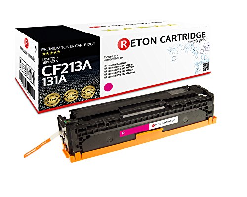 Original Reton Toner 35% höhere Reichweite kompatibel zu HP CF213A 131A Magenta für HP Laserjet Pro 200 Color M251n M251nw MFP M276n M276nw von RETON CARTRIDGE
