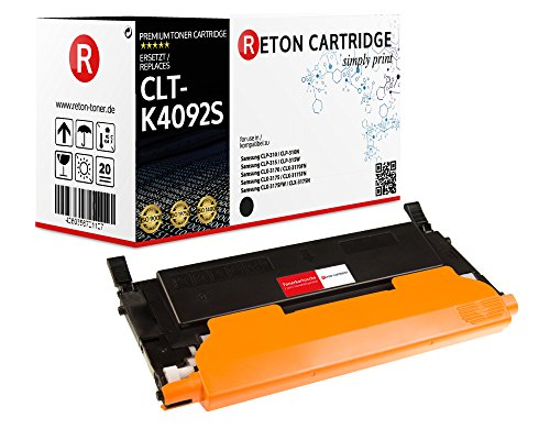 Original Reton Toner kompatibel nach (ISO-Norm 19798) ersetzt CLT-K4092S für Samsung CLP-310N CLP-315 CLP-315W Samsung CLX-3170 CLX-3170FN CLX-3175 CLX-3175FN CLX-3175FW CLX-3175N von RETON CARTRIDGE