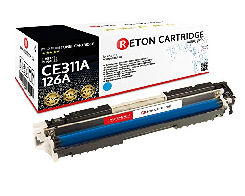 Reton Toner | 30% höhere Reichweite | kompatibel für CE311A HP 126A Cyan Color Laserjet CP1020 CP1021 CP1022 CP1023 CP1025 CP1025nw CP1026nw - TopShot Pro M275MFP von RETON CARTRIDGE