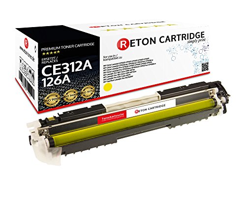 Reton Toner | 30% höhere Reichweite | kompatibel für CE312A HP 126A gelb für HP Color Laserjet CP1020 CP1021 CP1022 CP1023 CP1025 CP1025nw CP1026nw - TopShot Pro M275MFP von RETON CARTRIDGE