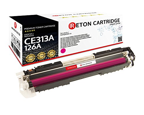Reton Toner | 30% höhere Reichweite | kompatibel für HP CE313A 126A Magenta Color Laserjet CP1020 CP1021 CP1022 CP1023 CP1025 CP1025nw CP1026nw - TopShot Pro M275MFP von RETON CARTRIDGE