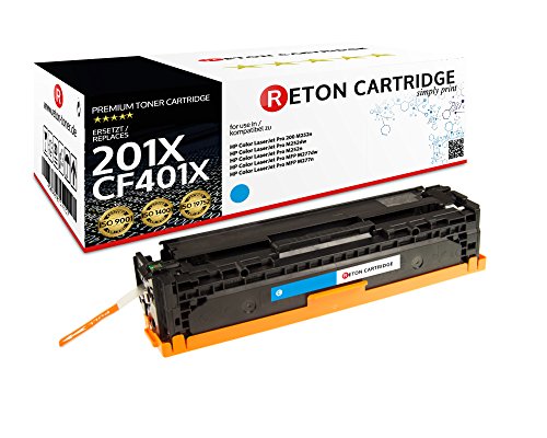 Reton Toner kompatibel zu CF401X HP 201X für HP Color Laserjet Pro 200 M252n Laserjet Pro M252dw Laserjet Pro MFP M277dw Laserjet Pro MFP M277n Pro MFP M274n - 3.880 Seiten von RETON CARTRIDGE