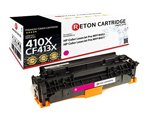 Reton Toner mit 25% mehr Leistung kompatibel für HP (CF413X) magenta für HP Color Laserjet Pro MFP M477fdw M477fdn M477fn M477fnw M452dn M452nw MFP M377dw von RETON CARTRIDGE