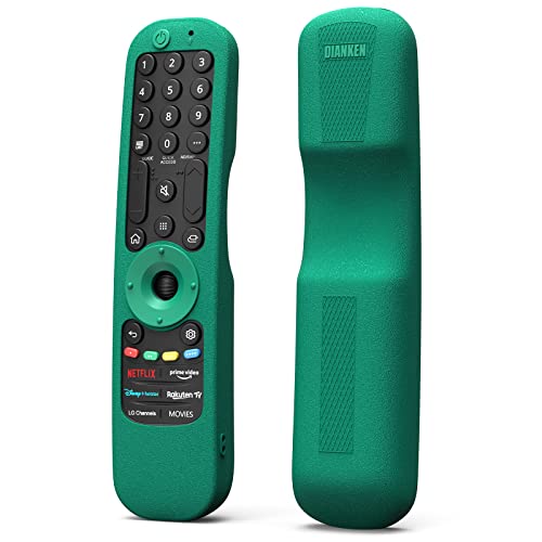 Silikon Hülle für LG AN-MR21GA AN-MR21GC Magic Remote Control 2021 2022 2023 Anti-Rutsch Stoßfest Waschbar Schutzhülle für LG AN-MR22GA MR2GN Fernbedienung Sleeve Holder Protector Skin (Grün) von RETROSUN