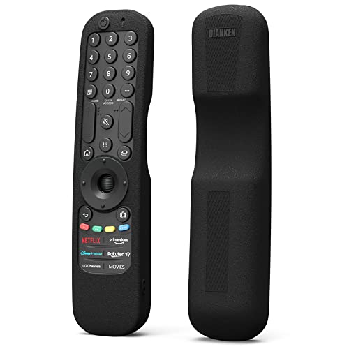 Silikon-Schutzhülle für LG AN-MR21GA AN-MR21GC Magic Remote Control 2021 2022 2023, rutschfest, stoßfest, waschbar, Schutzhülle für LG AN-MR22GA MR22GN Remote Sleeve Holder Protector Skin (Schwarz) von RETROSUN