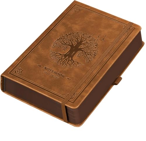 RETTACY A5 Gepunktetes Notizbuch, Hardcover Leder Bullet Dot Grid Journal, 256 Nummerierte Seiten Zum Schreiben, Innentasche, 120gsm Papier, Für Frauen Männer Notizen, Doodling, 14.5 X 21cm-Kamel RETTACY A5 Gepunktetes Notizbuch, Hardcover Leder Bullet Dot Grid Journal, 256 Nummerierte Seiten Zum Schreiben, Innentasche, 120gsm Papier, Für Frauen Männer Notizen, Doodling, 14.5 X 21cm-Kamel von RETTACY