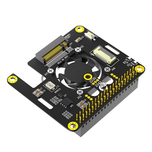 PCIe auf NVMe Adapter für 5 mit integriertem Lüfter, Aluminium-Kühlkörper, schnelle Datenrate für NVMe von RETUOLWAG