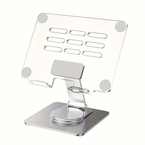 RETZLA 2025 Transparenz-Acryl-Tablet-Ständer, multifunktionaler drehbarer 360° klappbarer Stützständer, verstellbarer tragbarer Display-Ständer aus Metall, geeignet für 11,94 ~ 32,77 cm RETZLA 2025 Transparenz-Acryl-Tablet-Ständer, multifunktionaler drehbarer 360° klappbarer Stützständer, verstellbarer tragbarer Display-Ständer aus Metall, geeignet für 11,94 ~ 32,77 cm von RETZLA