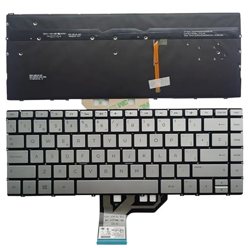 Spanische Tastatur für Spectre 13-AC 13-ac000 13t-ac000 13-ac0xx 13-ac023dx 13-ac033dx 13-ac063dx mit Hintergrundbeleuchtung, kompatibel mit ähnlichen Modellen von REUISAX