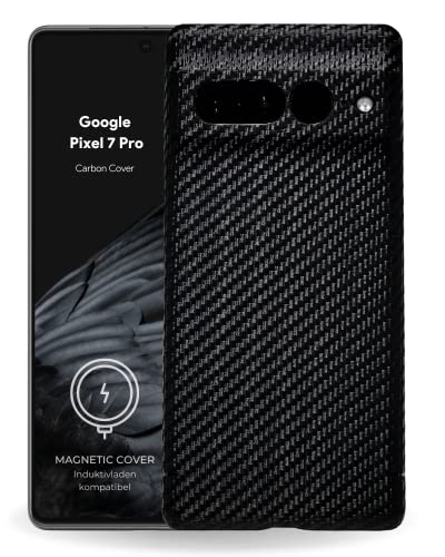 REUTERSON Carbon Cover Google Pixel 7 Pro | Magnetisch, Induktivladen | Echtes Carbon | Made in Germany | Edles Design | Originale Carbon-Haptik | Hochwertige Handyhülle aus Carbon von REUTERSON