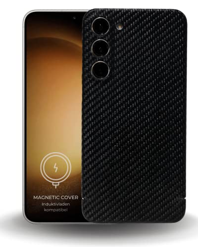 REUTERSON Carbon Cover Samsung S23 | Magnetisch, Induktivladen | Echtes Carbon | Made in Germany | Edles Design | Originale Carbon-Haptik | Hochwertige Handyhülle aus Carbon von REUTERSON