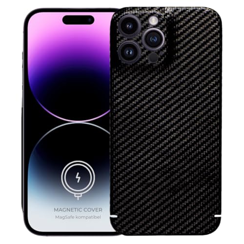 REUTERSON Carbon Cover iPhone 14 Plus Magnetisch (Magnetring) | Made in Germany | Edles Design | Ultradünne Handyhülle aus Echtem Carbon von REUTERSON