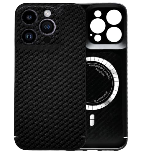 REUTERSON Carbon Cover iPhone 16 Pro Magnetisch (Magnetring) | Made in Germany | Edles Design | Ultradünne Handyhülle aus Echtem Carbon von REUTERSON
