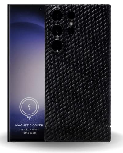 REUTERSON Cover Samsung S23 Ultra | Magnetisch, Induktivladen | Echtes Carbon | Made in Germany | Edles Design | Originale Carbon-Haptik | Hochwertige Handyhülle von REUTERSON
