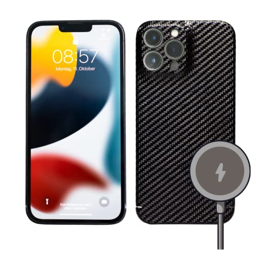 REUTERSON iPhone 13 Pro Carbon Cover I Echtes Carbon I extrem leicht und dünn I ausgezeichnete Qualität I edles Design (iPhone Magnetic Carbon Cover) von REUTERSON