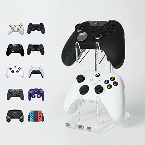 OAPRIRE Dual Controller Holder Gaming Accessories, Suitable for Almost All Controllers, Controller Stand for Xbox ONE PS4 PS5 STEAM PC (Crystal Clear) von REUUY