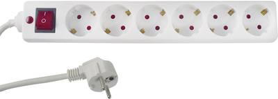 REV 00125101 Verlängerungskabel 1,4 m 6 AC-Ausgänge Innenraum Weiß (00125101) von REV