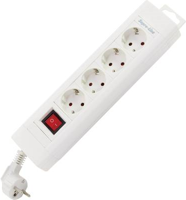 REV 0014412113 Steckdosenleiste mit Schalter 4fach Weiß Schutzkontakt (0014412113) von REV