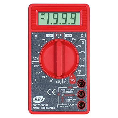 REV 0037386002 Multimeter , Spannung- Widerstand- Dioden- Polaritätsprüfung, rot von REV