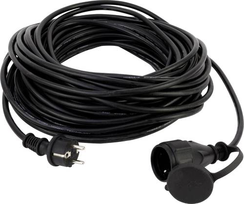 REV 0065509 Strom Verlängerungskabel 16A Schwarz 50.00m H05RR-F 3G 1,5mm² von REV