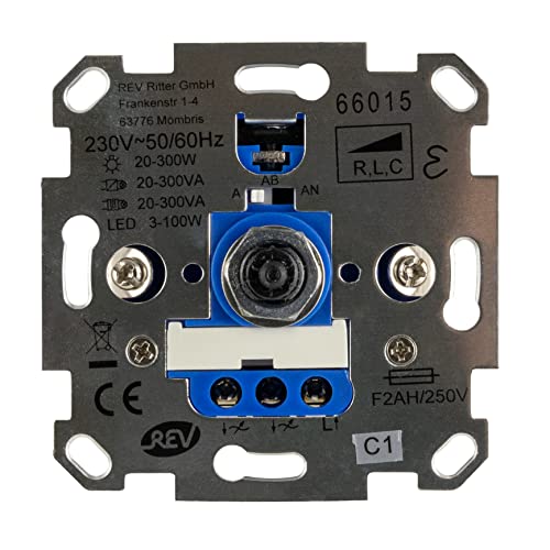 REV REV TECHNIK, Dimmer Universal Einsatz - Helligkeitsregler, silber von REV