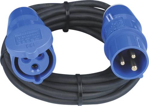 REV 0577710555 Strom Verlängerungskabel 16A Schwarz 5.00m H05RR-F 3G 1,5mm² von REV