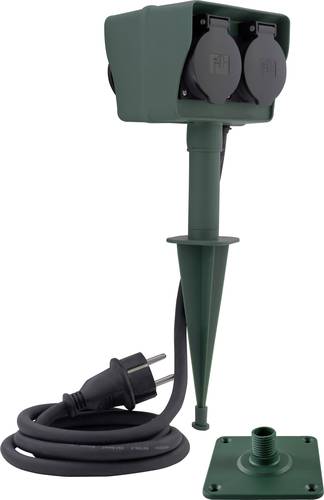 REV 0595009555 Gartensteckdose 4fach Schwarz, Grün mit Erdspieß REV 0595009555 Gartensteckdose 4fach Schwarz, Grün mit Erdspieß von REV