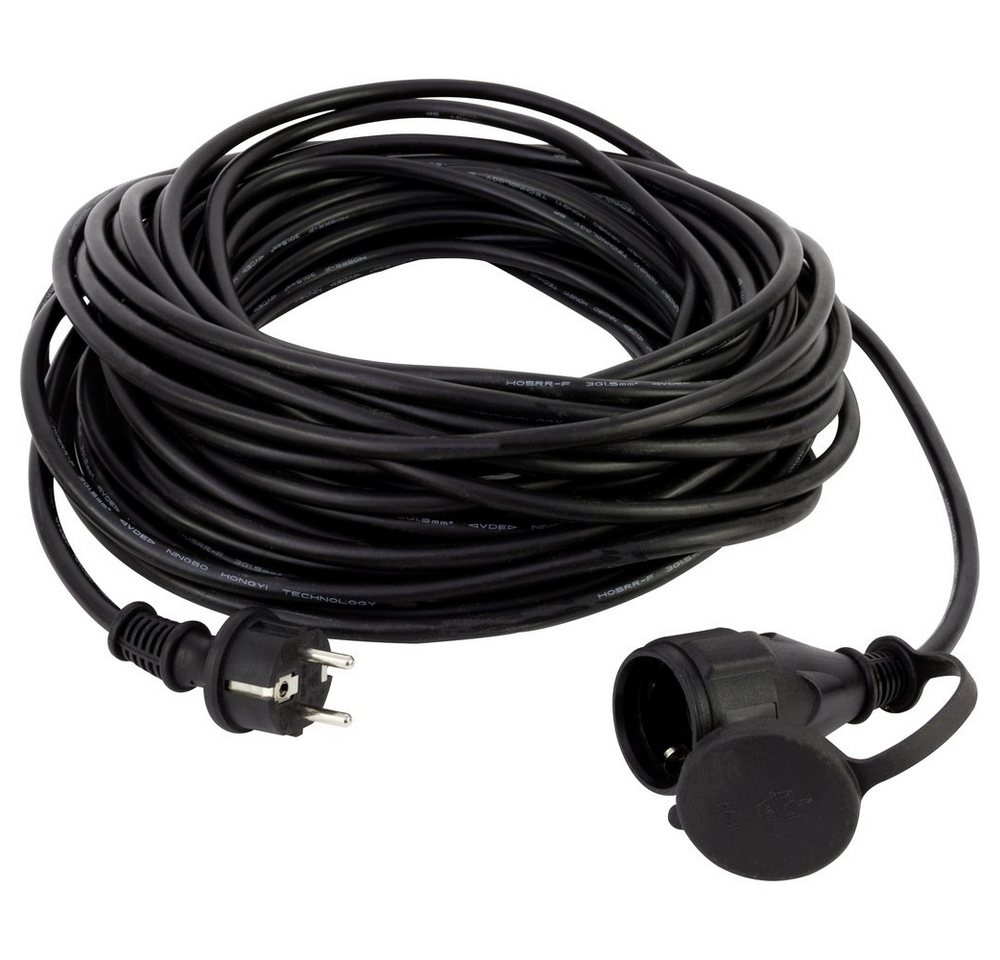 REV REV 0017258549 Strom Verlängerungskabel 16 A Schwarz 25.00 m H05RR-F Verlängerungskabel, (2500.00 cm) von REV