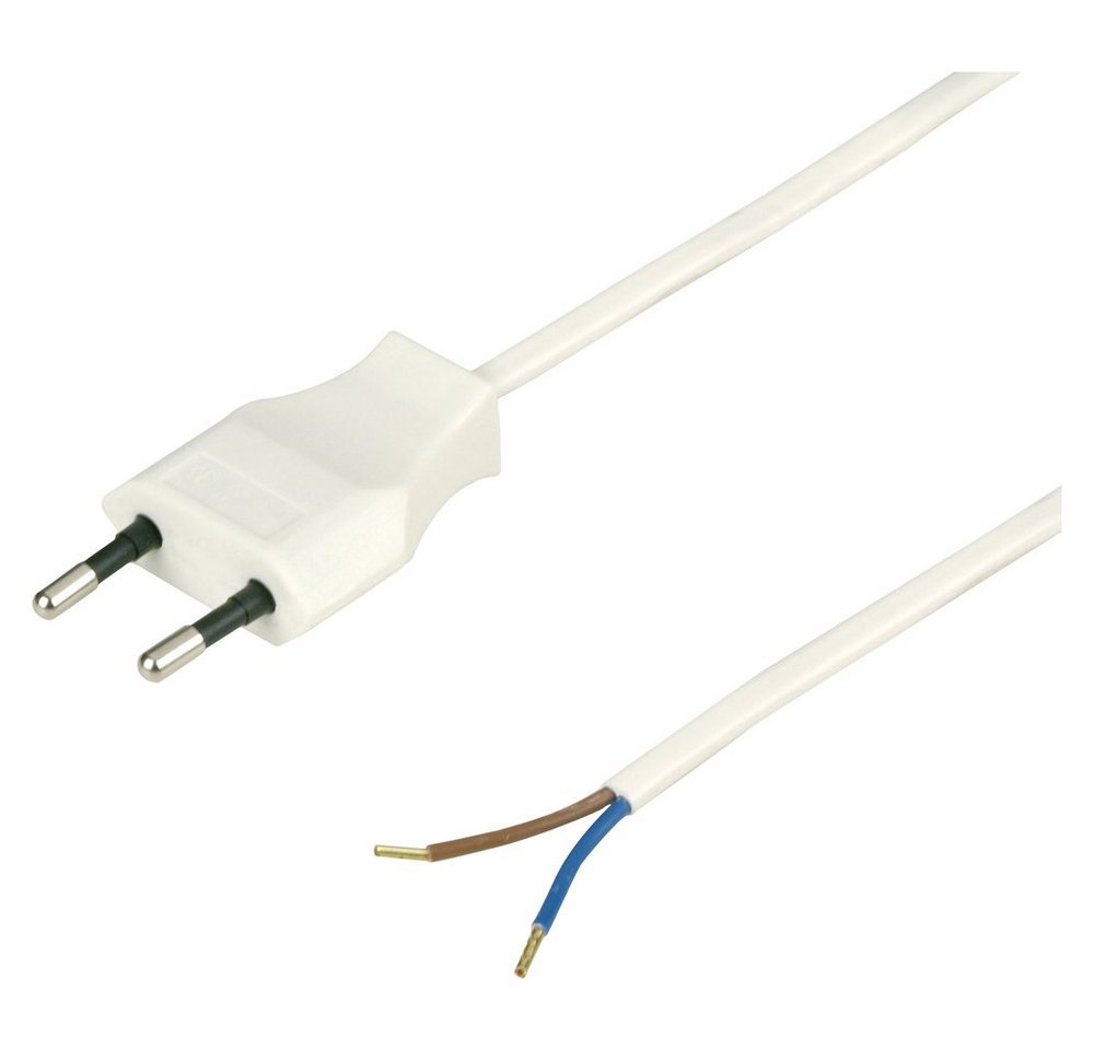 REV REV 0505624555 Strom Anschlusskabel Weiß 2 m Stromkabel, (200.00 cm) von REV