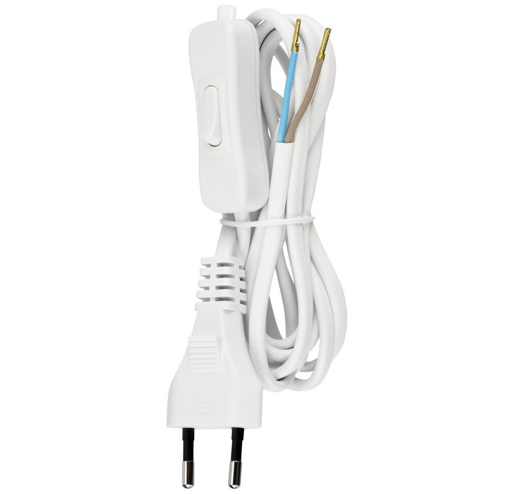 REV REV 0505680555 Strom Anschlusskabel Weiß 2 m Stromkabel, (200.00 cm) von REV