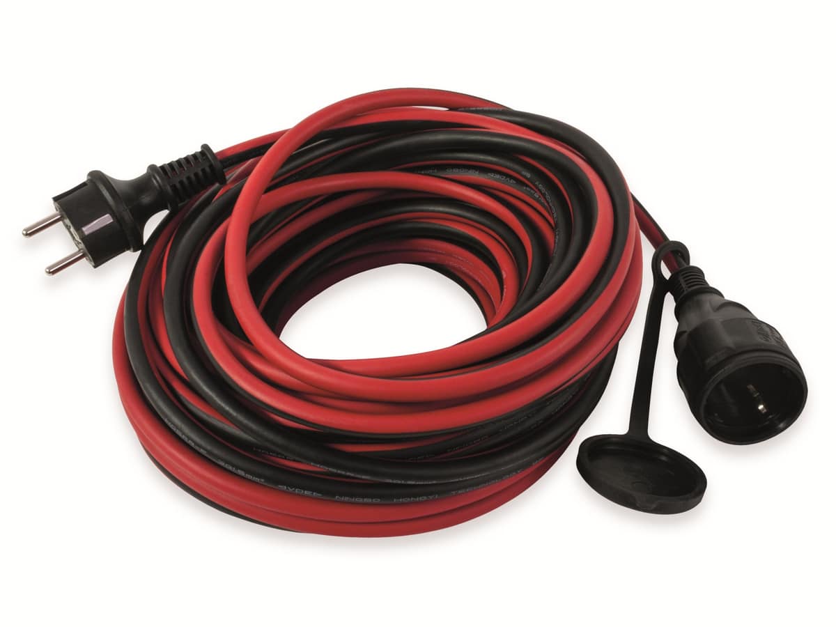 REV Schutzkontakt-Verlängerung Safeline, 10 m, 3Gx1,5mm², IP44, rot/schwarz REV Schutzkontakt-Verlängerung Safeline, 10 m, 3Gx1,5mm², IP44, rot/schwarz von REV