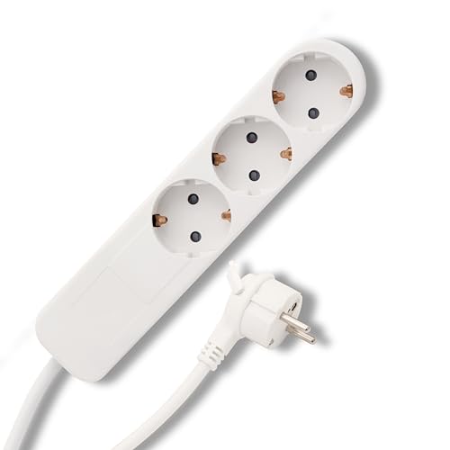 REV Steckdosenleiste Ice - Design Mehrfachsteckdose 3-Fach, Kabel 1,4m, mit Flachstecker & Kabelsafe, max. 3680W REV Steckdosenleiste Ice - Design Mehrfachsteckdose 3-Fach, Kabel 1,4m, mit Flachstecker & Kabelsafe, max. 3680W von REV