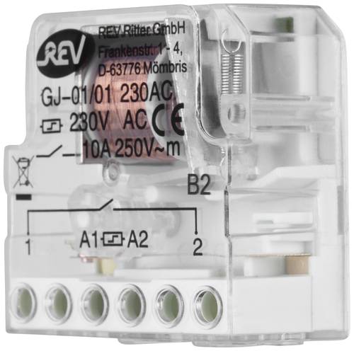 REV Stromstoß-Schalter Unterputz Stromstoßschalter Einbau 10A 230V 10A 2300W 1St. von REV