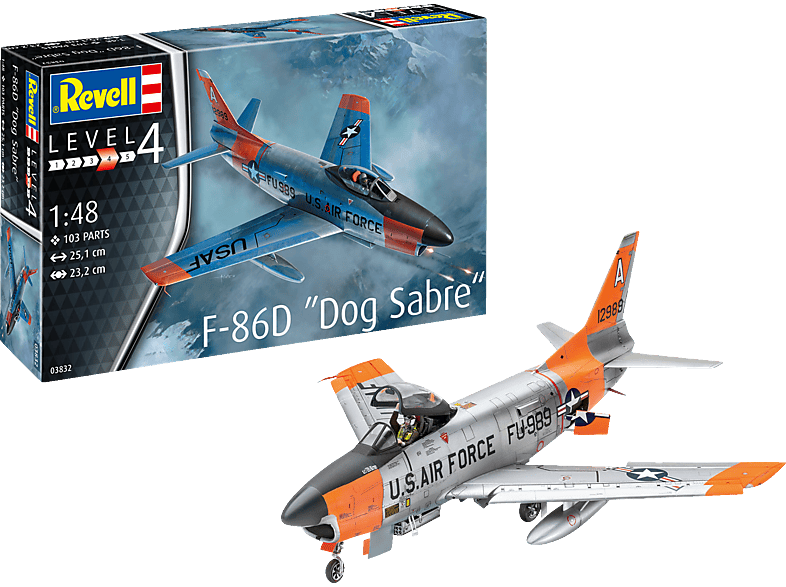 REVELL Model Set F-86D Dog Sabre Modellbausatz, Mehrfarbig von REVELL