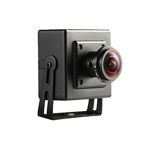 REVODATA 5MP Mini Fisheye POE IP Kamera Mikrofon, Audio Indoor Sicherheits Kamera 1.7mm Fisheye Objektiv 180° Betrachtungswinkel, P2P Remote View CCTV Kamera H.265 Bewegungserkennung (I706-3-P-A-HS) von REVODATA