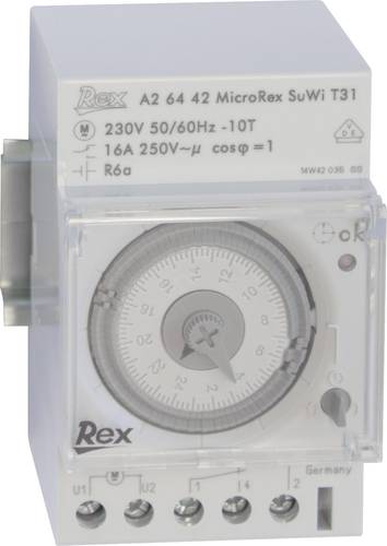 REX Zeitschaltuhren A26442 Hutschienen-Zeitschaltuhr 230V 4000W von REX Zeitschaltuhren