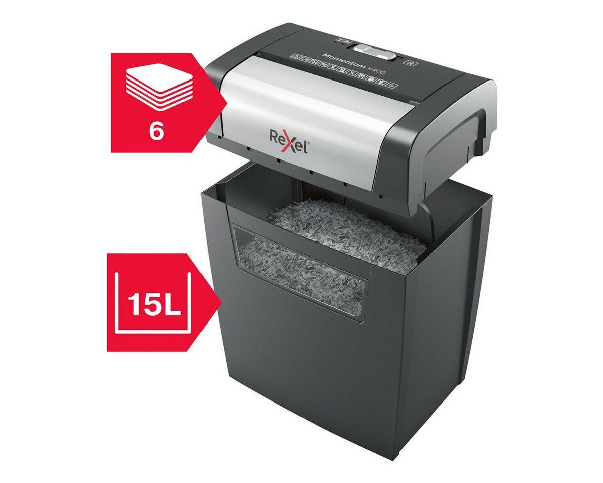 REXEL Aktenvernichter Momentum X410-SL Slimline, Shredder von REXEL