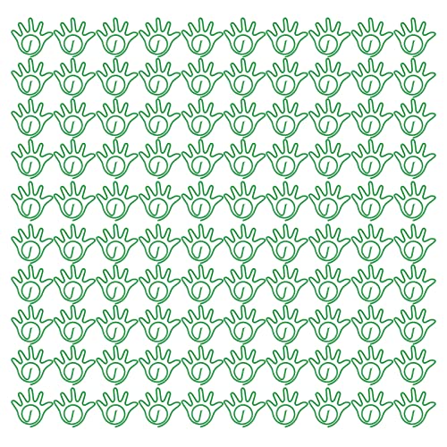 100pcs kleine Palmpapierclips | Starkes Metall & Schutz - Oxidationselektroplieren | Nette Mini -Papierklammern für Büro/Schule/Zuhause | Wiederverwendbares Lesezeichen & (Green) von REXVTNS