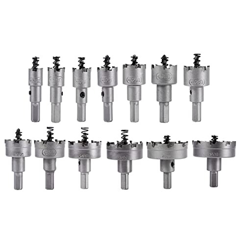 13pcs Carbid Tip Loch Säge Set | 16-53 mm für Edelstahl/Aluminiumlegierung/Eisen | 3 - Seitendesign hilft beim Vermeidung des Seitenstollaps | Chip -Groove für effizientes 13pcs Carbid Tip Loch Säge Set | 16-53 mm für Edelstahl/Aluminiumlegierung/Eisen | 3 - Seitendesign hilft beim Vermeidung des Seitenstollaps | Chip -Groove für effizientes von REXVTNS