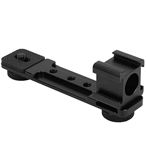 Aluminiumlegierung Triple Hot Shoe Mount | Kamera/Telefon/Gimbal Extension Bracket | Minimal - Gewicht 77G für Mikrofon & Füllung | 1/4 Schraubenloch für alle fotografischen von REXVTNS